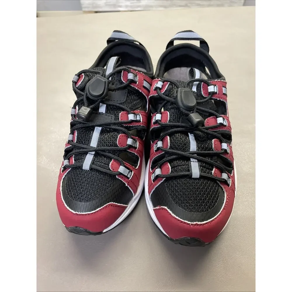 Dr Comfort Amelia Womens Red Black Diabetic Shoes 6 Wide 11270 Bungee Sneakers